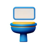 Toilette Sitz 3d Rendern Symbol Illustration png