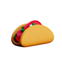 taco 3d interpretazione icona illustrazione png