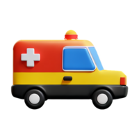 ambulancia 3d representación icono ilustración png