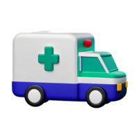 ambulance 3d rendering icon illustration png