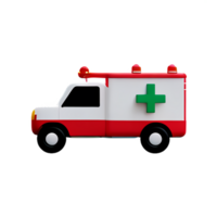 ambulância 3d Renderização ícone ilustração png