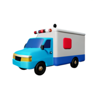 ambulância 3d Renderização ícone ilustração png