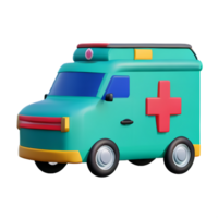 ambulância 3d Renderização ícone ilustração png