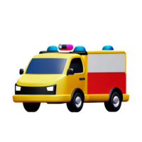 ambulans 3d tolkning ikon illustration png