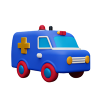ambulancia 3d representación icono ilustración png