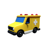 ambulancia 3d representación icono ilustración png