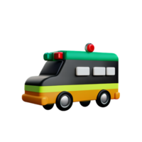 ambulance 3d rendering icon illustration png