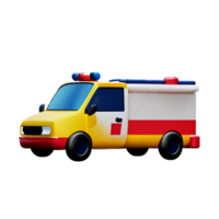 Krankenwagen 3d Rendern Symbol Illustration png