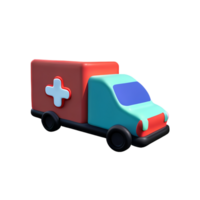 ambulance 3d rendering icon illustration png
