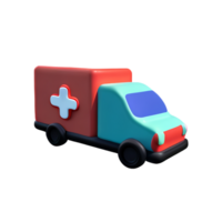 ambulância 3d Renderização ícone ilustração png