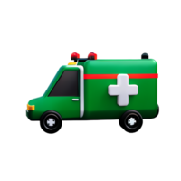 ambulance 3d rendering icon illustration png