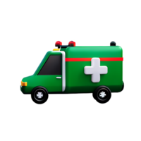 ambulância 3d Renderização ícone ilustração png