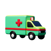 ambulância 3d Renderização ícone ilustração png