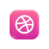 dribbble 3d icono png