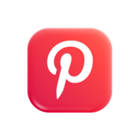 pinterest 3d icona png