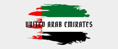 uae nacional día bandera para independencia día aniversario. bandera de unido árabe emiratos y moderno geométrico retro resumen diseño. vector