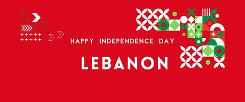 Líbano nacional día para independencia día aniversario, con mapas de Líbano y antecedentes de bandera Líbano. vector