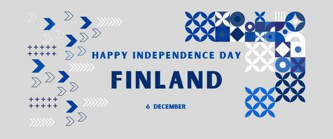 Finland Independence Day. 6 December. Finland Defense Day concept. Template for background, banner, card, poster. vector