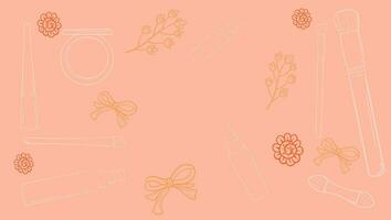 Background floral and cosmetic beauty minimal illustratiom blossom for banner, advertising and promotion elegant luxury concept vector