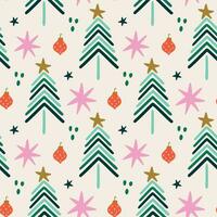 Christmas pattern. Christmas digital paper. Christmas seamless pattern. Christmas tree background vector