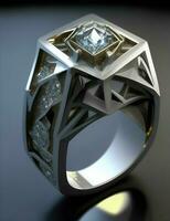 ilustración de anillo de diamantes foto