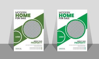 creative and modern real estate flyer template vector