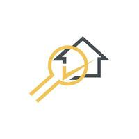 Home inspection logo design template vector