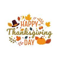 Happy thanksgiving autumn holiday background vector