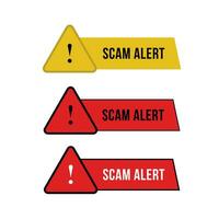 scam alert banner vector