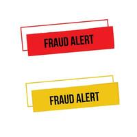 Fraud alert template vector