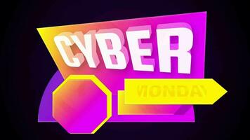 Cyber monday with copy space for text and numbers video