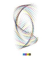 abstract cmyk vector illustration, abstract halftone dots, abstract halftone dot wave vector illustration, illustration of a fingerprint