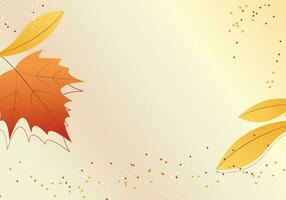 Autumn background design with maple leaves vector