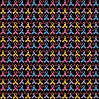 October is the World Breast Cancer Seamless Pattern background template with ribbon. vector
