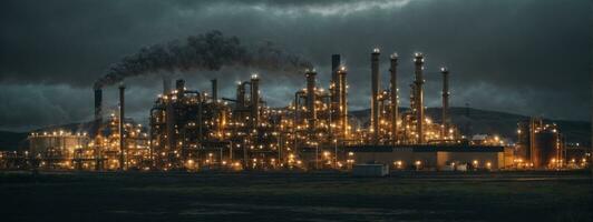 Factory - oil and gas industry. AI generated photo