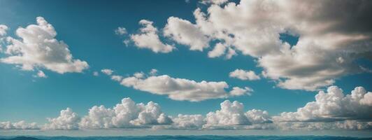 azul cielo con nubes ai generado foto