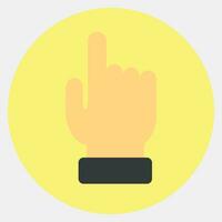 Icon index finger. Indonesian general election elements. Icons in color mate style. Good for prints, posters, infographics, etc. vector