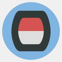 Icon general election commissions. Indonesian general election elements. Icons in color mate style. Good for prints, posters, infographics, etc. vector