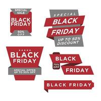 Black friday sale labels collection vector