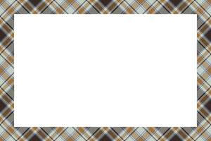 Vintage frame vector. Scottish border pattern retro style. Tartan plaid ornament. vector