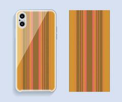 Mobile phone cover design. Template smartphone case vector pattern.