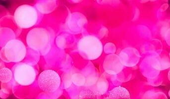 Abstract blurred background, Blur festival lights outdoor and pink bubble. AI Generative photo