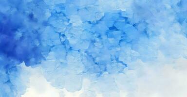 Blue Watercolor Abstract Textures Background. AI generative photo