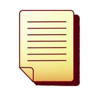 Document icon. Retro PC user interface aestetic. vector