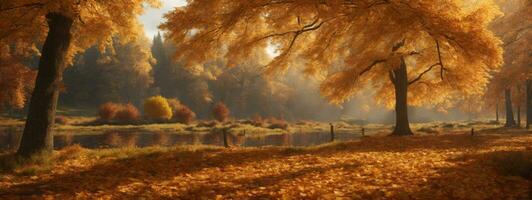 autumn scene. AI generated photo