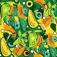 Seamless abstract geometric pattern with green shapes, pop art style vector