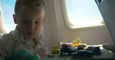 Playful child is ready for enjoyable flight video