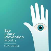 Eye Injury Prevention Month design template good for celebration usage. eye injury vector illustration. eye vector illustration. vector eps 10.