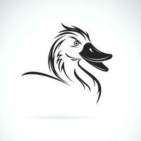 Vector of a duck head design on white background. Easy editable layered vector illustration. Birds. Wild Animals.