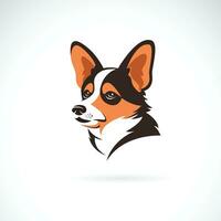 Vector of a pembroke welsh corgi dog head design on white background. Easy editable layered vector illustration. Pets. Animals.